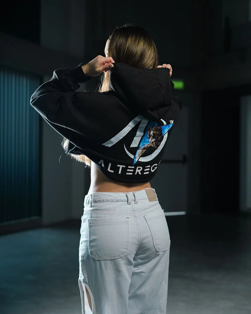 Cropped Oversized Premium Black